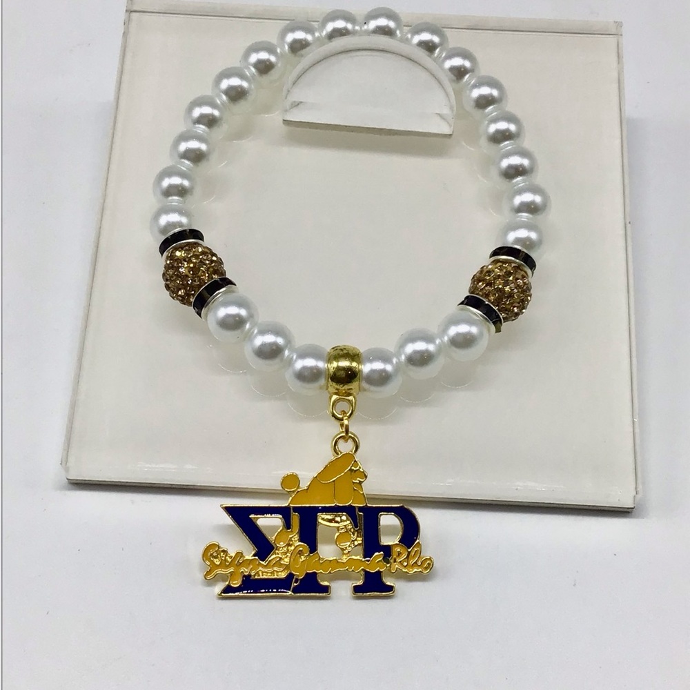 Sigma Gamma Rho Elegant Pearl Bracelet